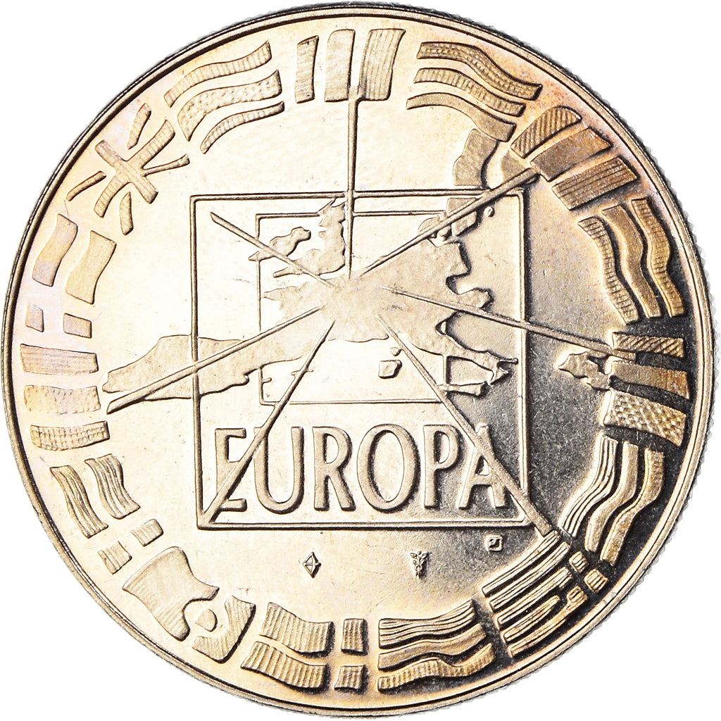 Francia, medaglia, Ecu Europa, Politics, 1998, FDC, Rame-nichel