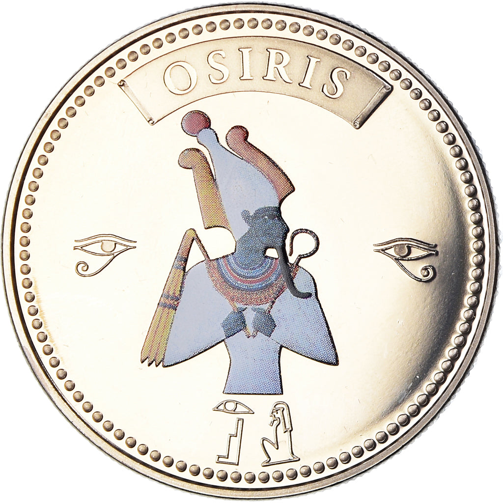 Egito, medalha, Trésors d'Egypte, Osiris, História, MS(65-70), Cobre-níquel