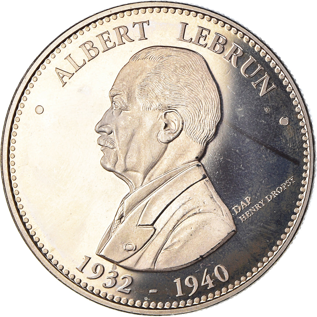 France, Médaille, Albert Lebrun, Président de la République, Politics, FDC