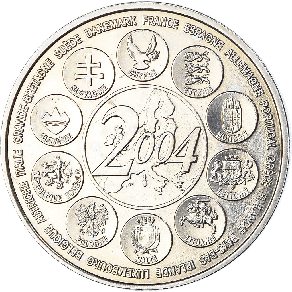 Francia, medalla, L'Europe des XXV, Essai, Politics, 2004, SC, Cobre - níquel