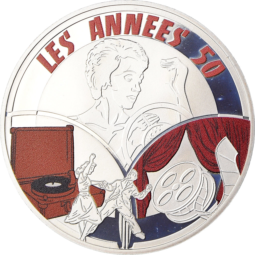 Frankreich, Medaille, Les Années 50, La Joie de Vivre, Society, Colorized