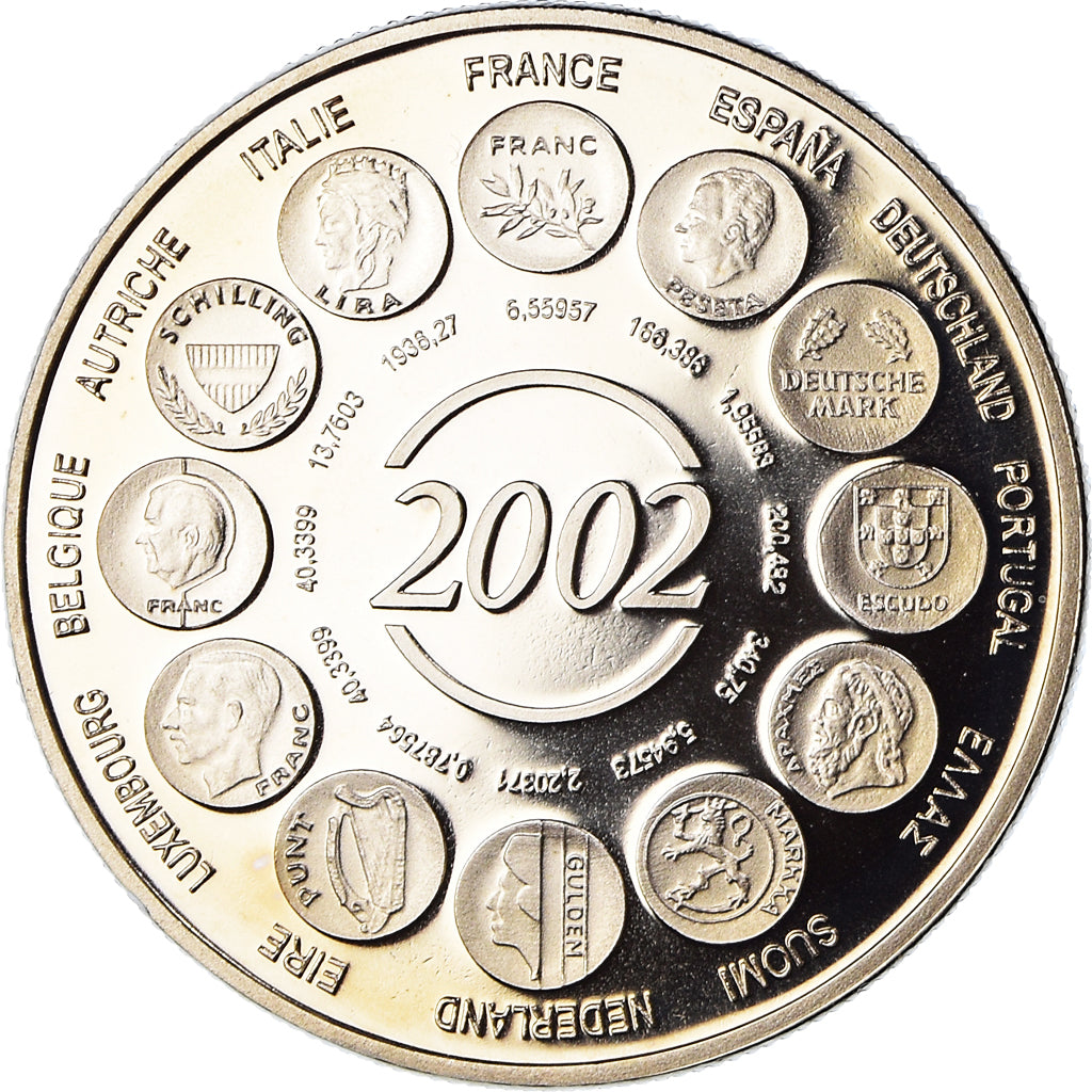 Frankreich, Medaille, Naissance de l'Euro Fiduciaire, Politics, 2002, STGL