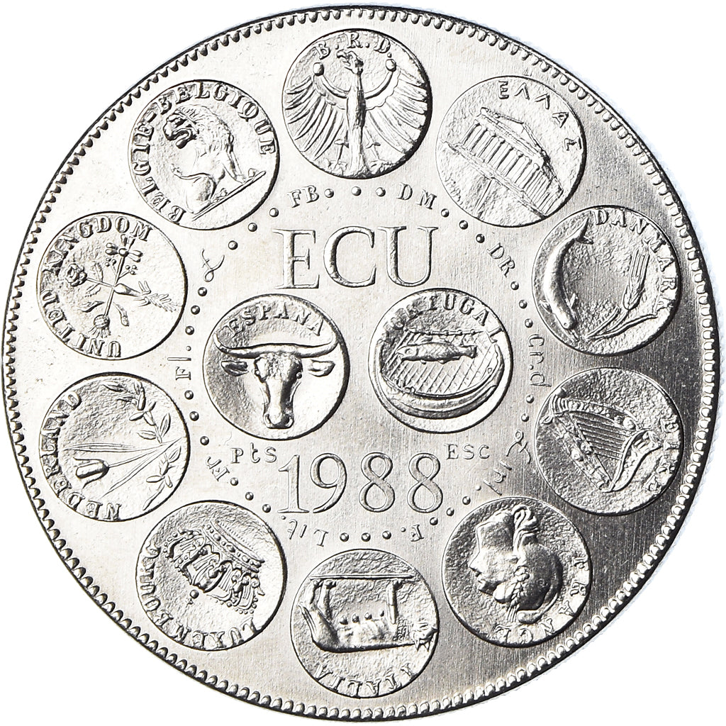 France, Médaille, Ecu Europa, Marianne, Politics, 1988, FDC, Cupro-nickel