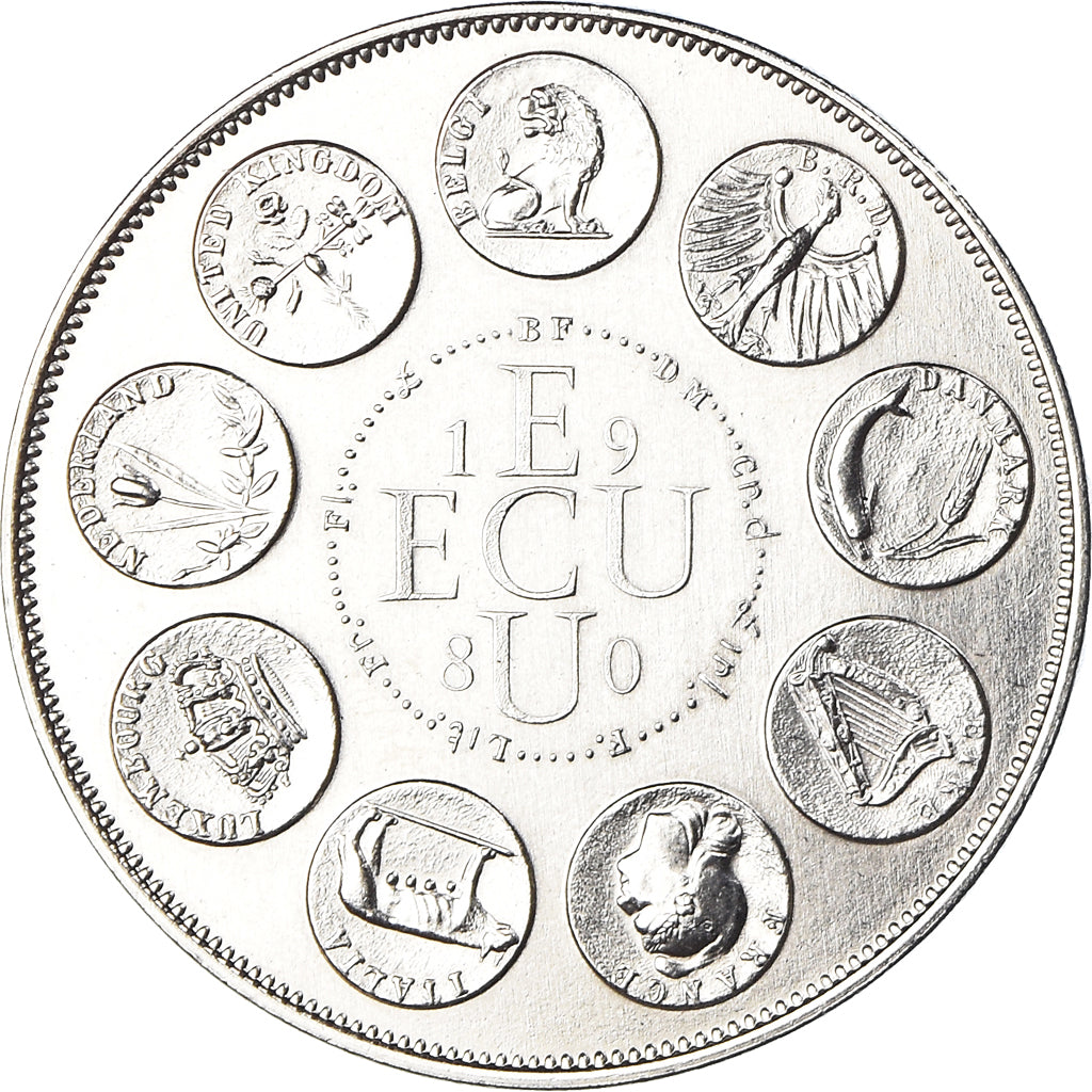 Frankrijk, Medaille, Ecu Europa, Europe Assise, Politics, 1980, FDC