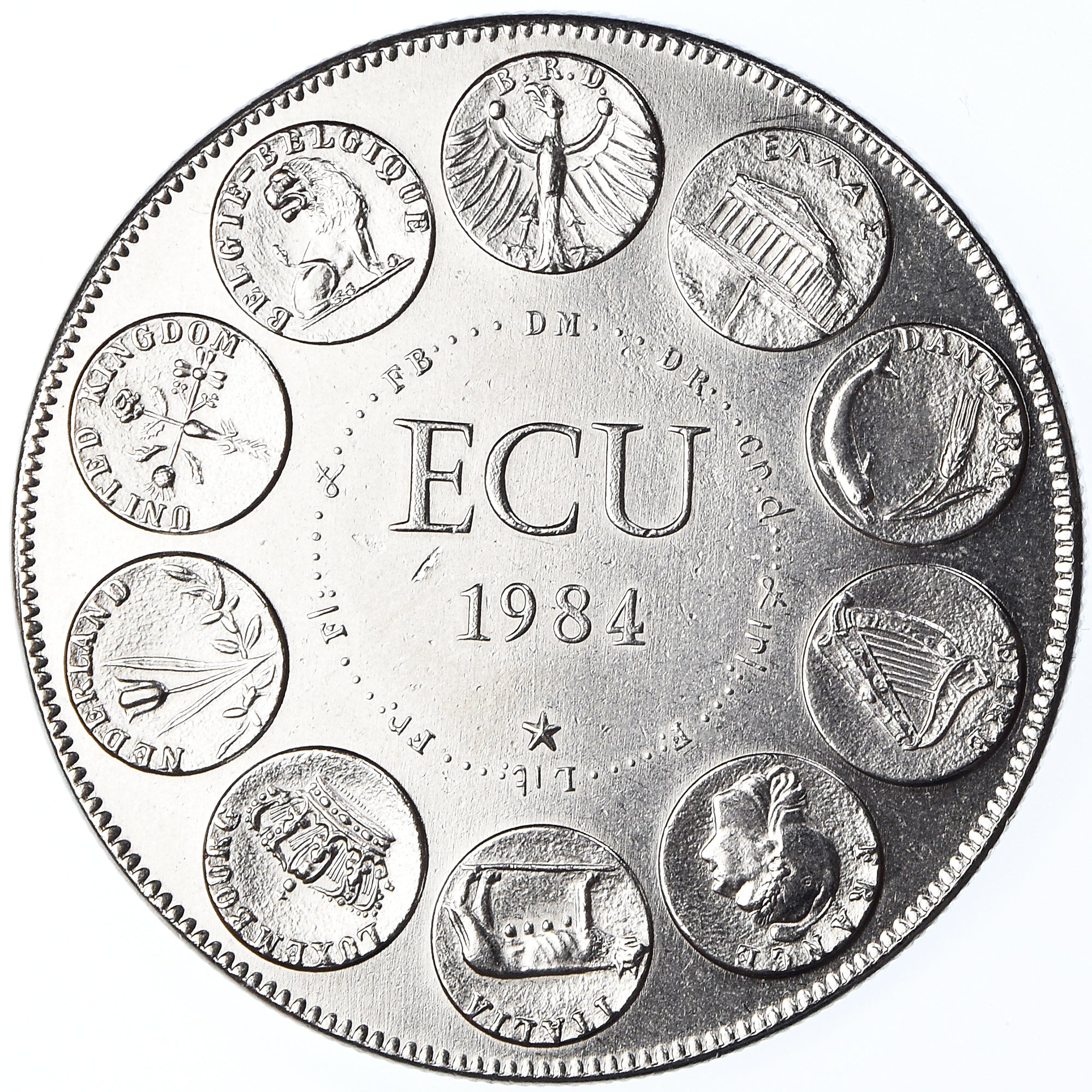 França, medalha, Ecu Europa, Europe Assise, Politics, 1984, MS(65-70)