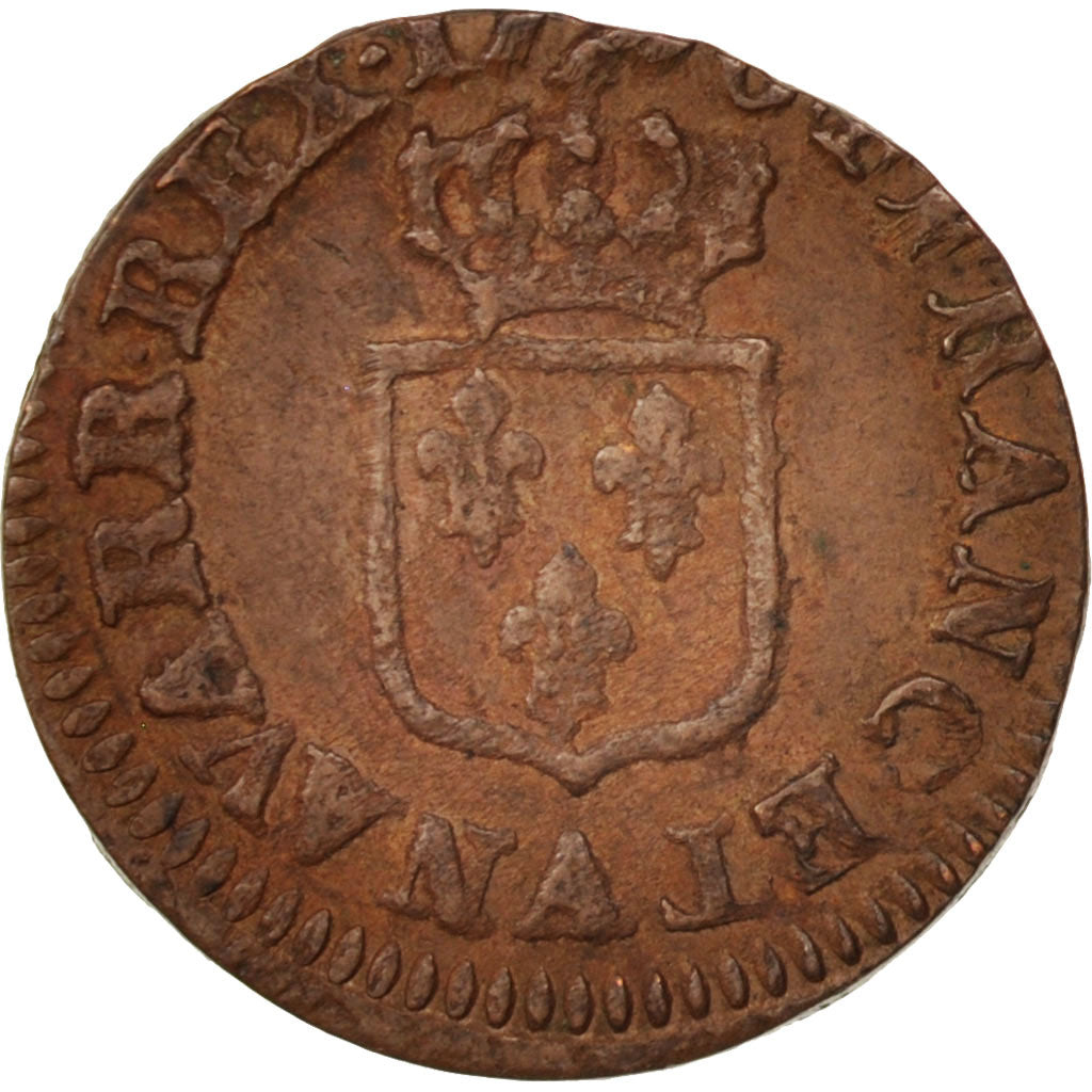 Coin, France, Louis XV, Liard à la vieille tête, Liard, 1770, Paris