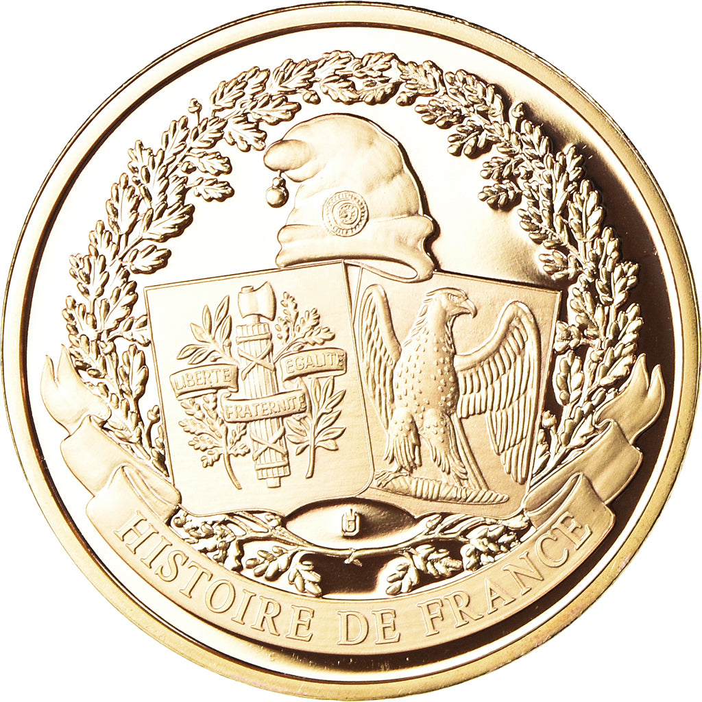 Francia, medaglia, Histoire de France, Saint-Louis, History, FDC, Rame dorato
