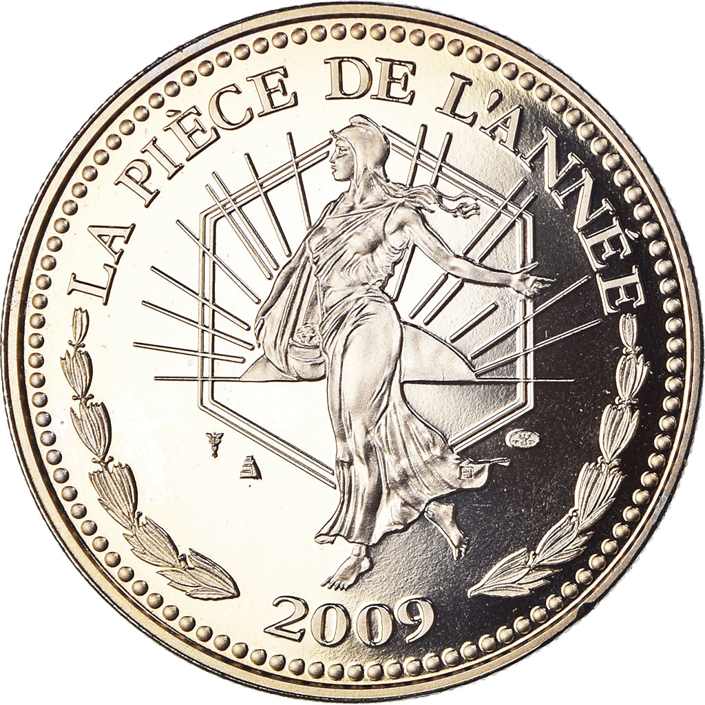 France, Medal, La Semeuse, Pièce de l'Année, 2009, MS(63), Copper-nickel