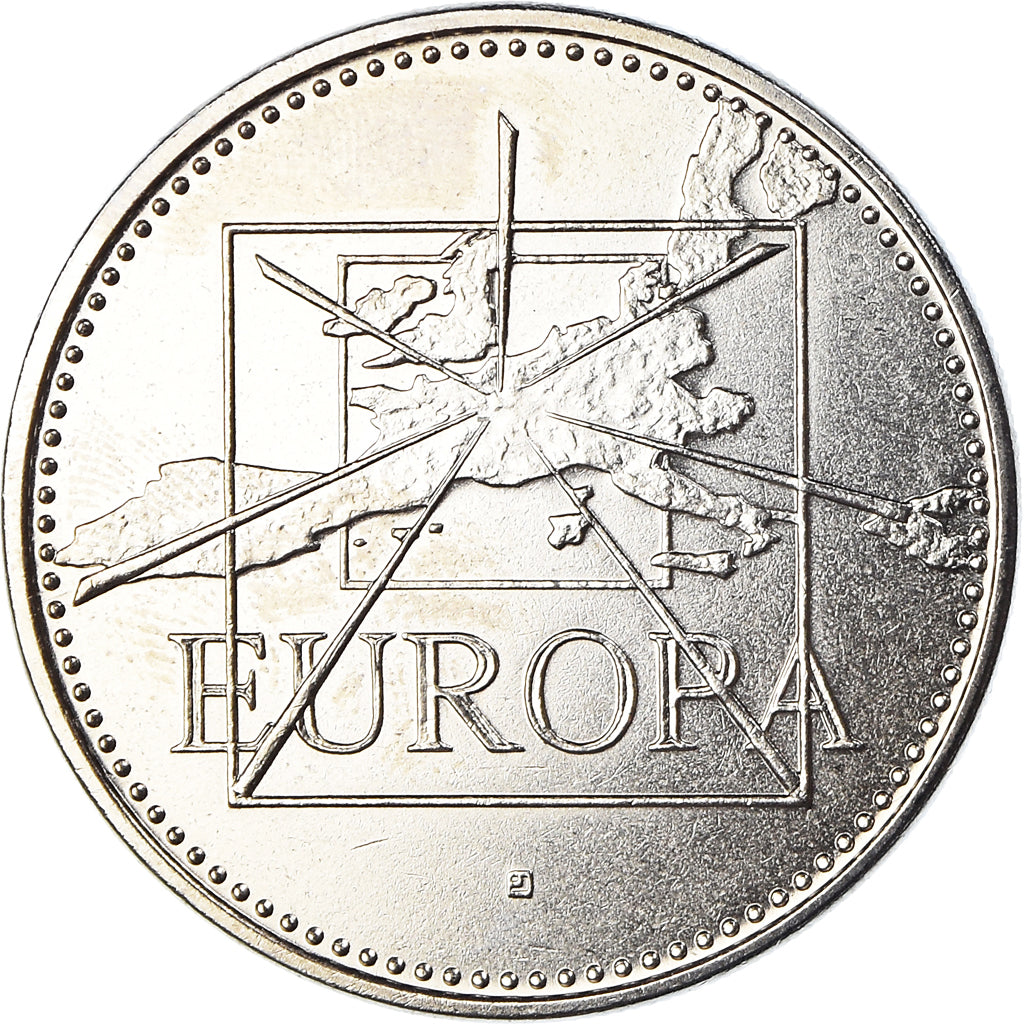 França, medalha, Ecu Europa, Politics, 1997, MS(65-70), Cobre-níquel