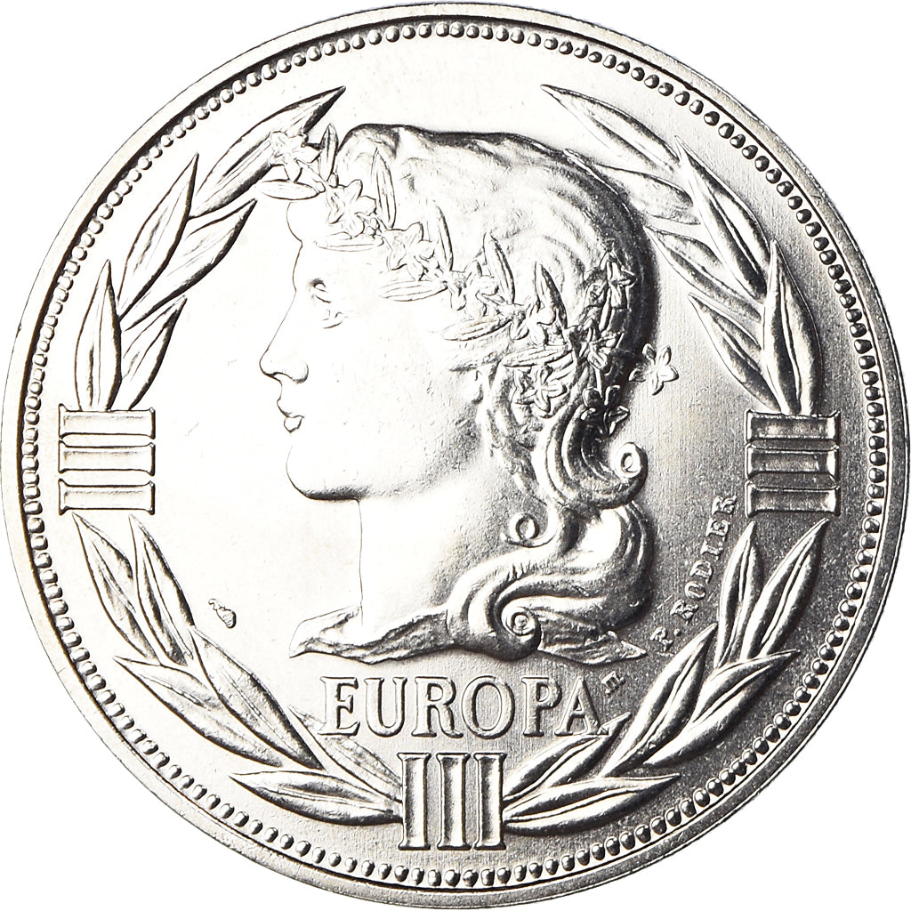 Francja, medal, Ecu Europa, Marianne, Politics, 1988, MS(65-70), Miedź-Nikiel