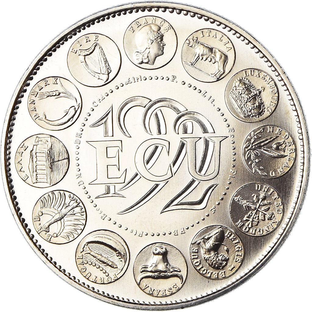 Frankreich, Medaille, Ecu Europa, Marianne, Politics, 1992, STGL, Kupfer-Nickel