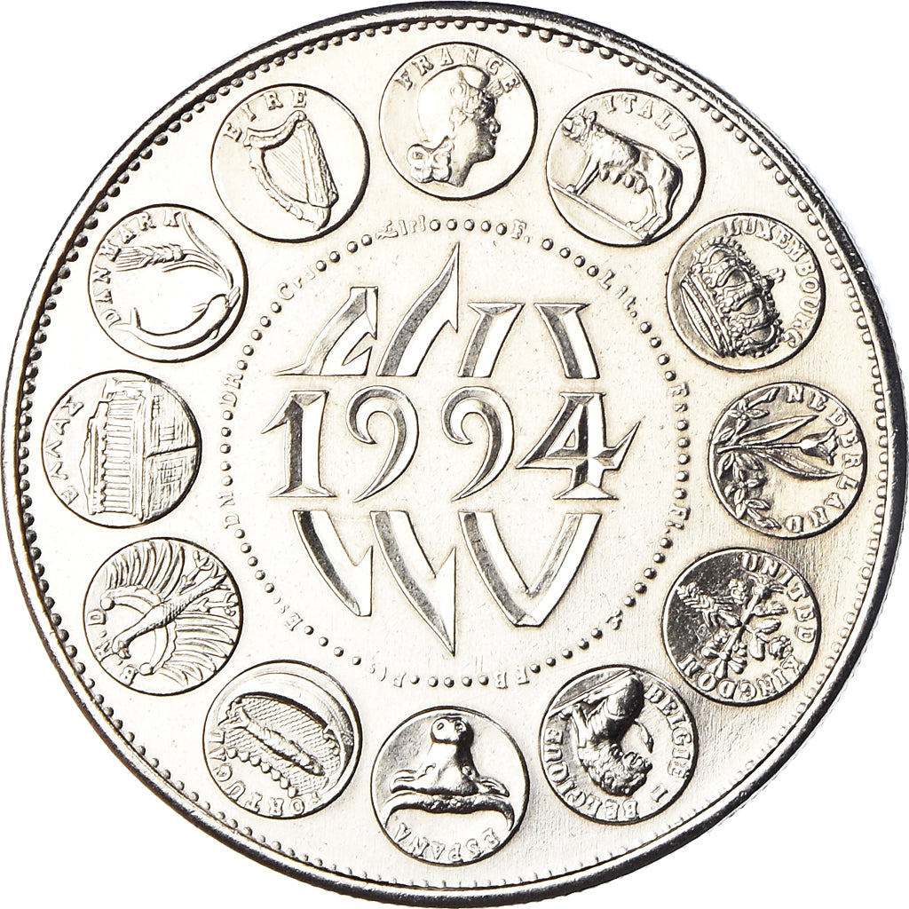 Frankreich, Medaille, Ecu Europa, Marianne, Politics, 1994, STGL, Kupfer-Nickel