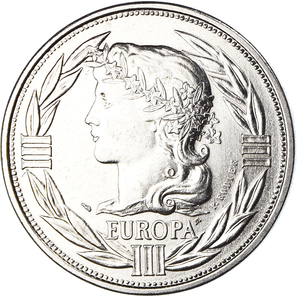 França, medalha, Ecu Europa, Marianne, Politics, 1990, Rodier, MS(65-70)