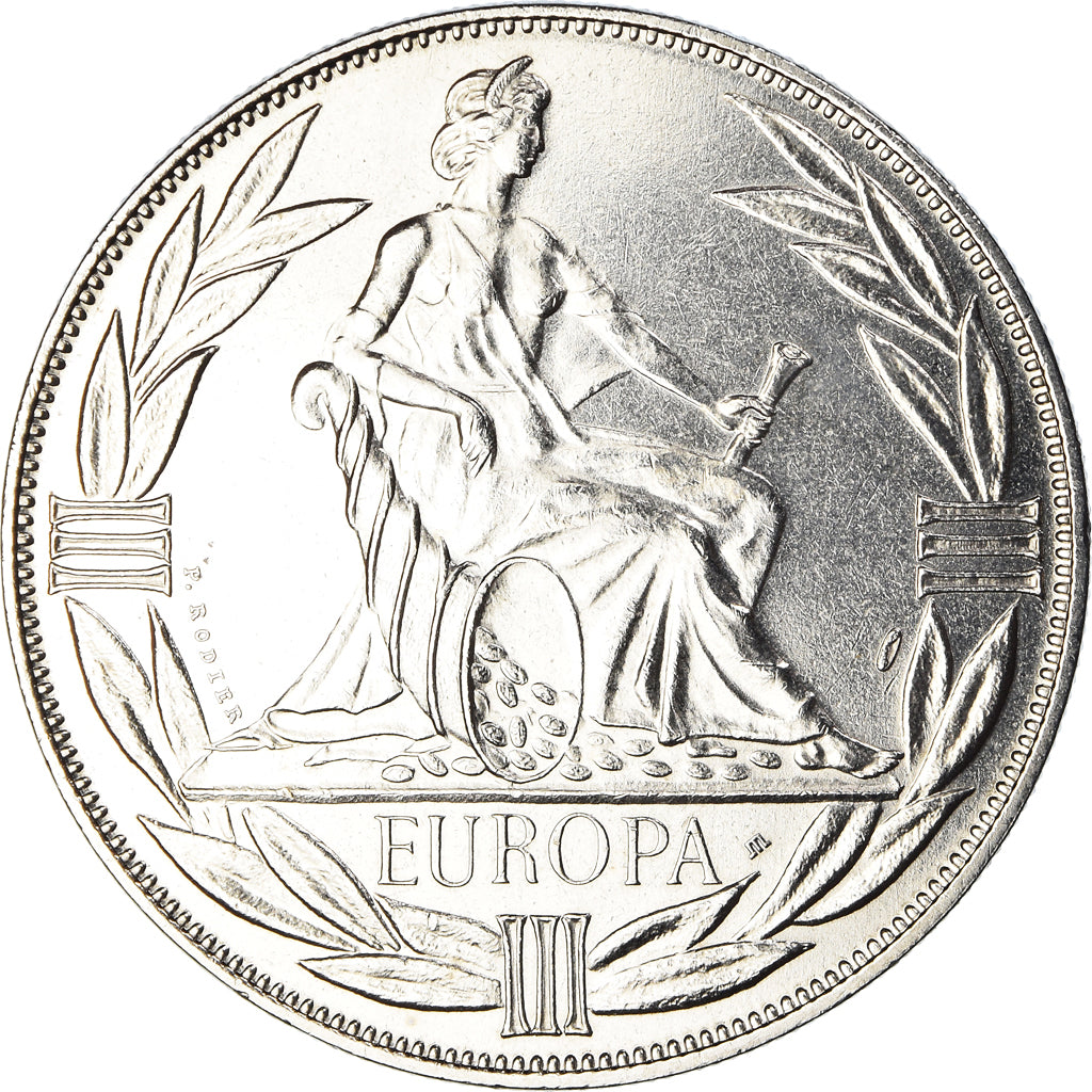 Francia, medaglia, Ecu Europa, Europe Assise, Politics, 1982, Rodier, FDC