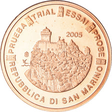 San Marino, 2 Euro Cent, Essai-Trial, 2005, MS(65-70), Bi-Metallic