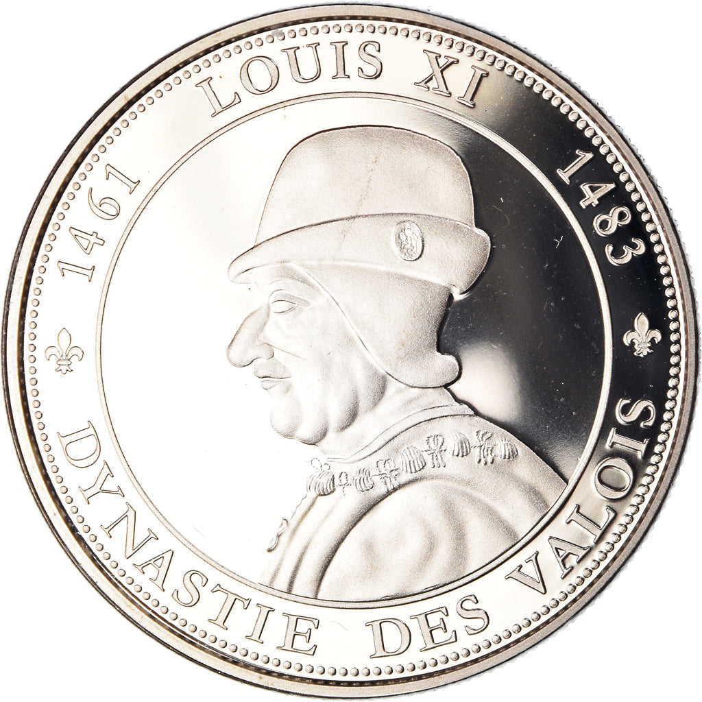 Francja, medal, Les Rois de France, Louis XI, Historia, MS(65-70), Miedź-Nikiel