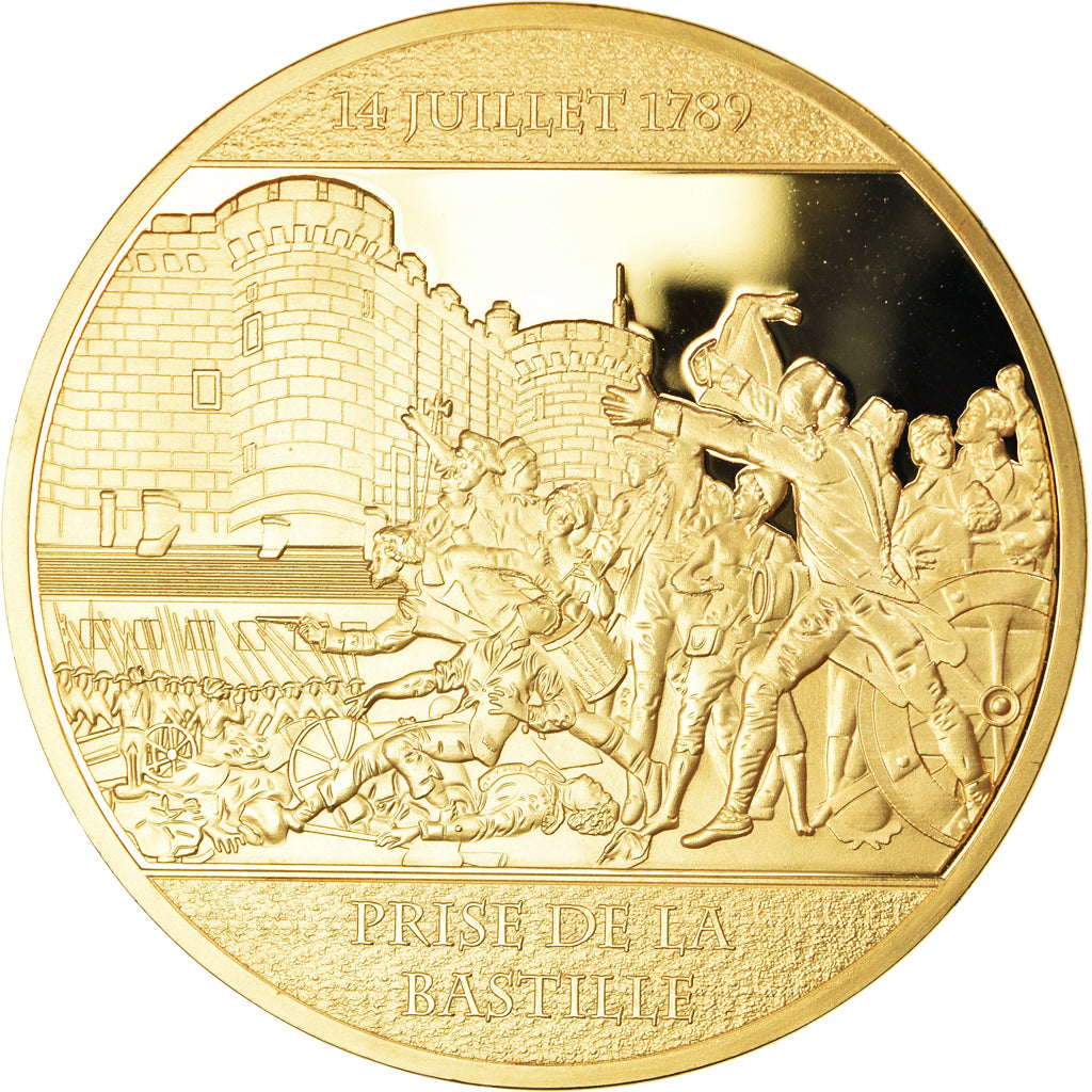 França, medalha, 225 Ans de la Révolution Française, Prise de la Bastille