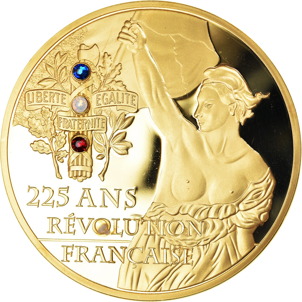 França, medalha, 225 Ans de la Révolution Française, Prise de la Bastille