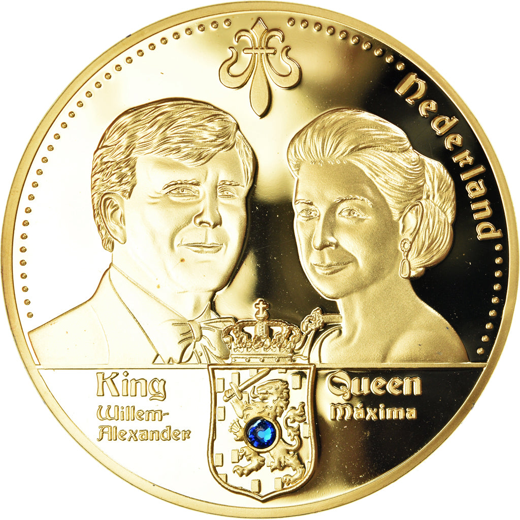 Países Baixos, medalha, Royal Dynasties of Europe, King Willem Alexander-Queen