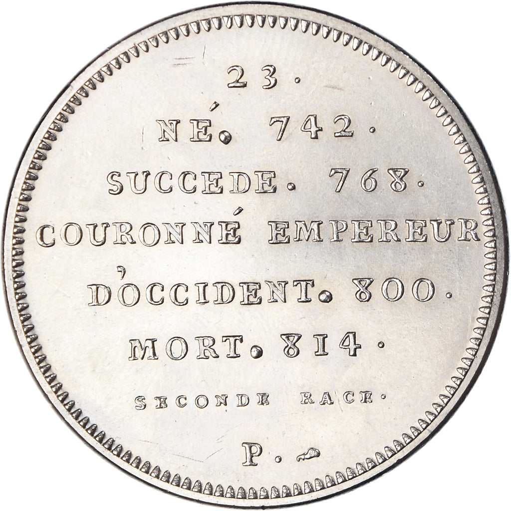 Francja, medal, Les Rois de France, Charlemagne, Historia, Piéfort, MS(65-70)