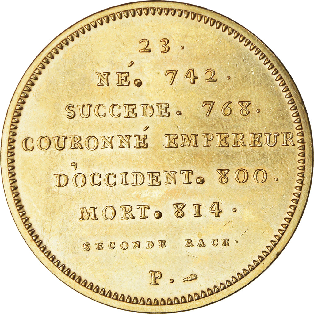 França, medalha, Les Rois de France, Charlemagne, História, Piéfort