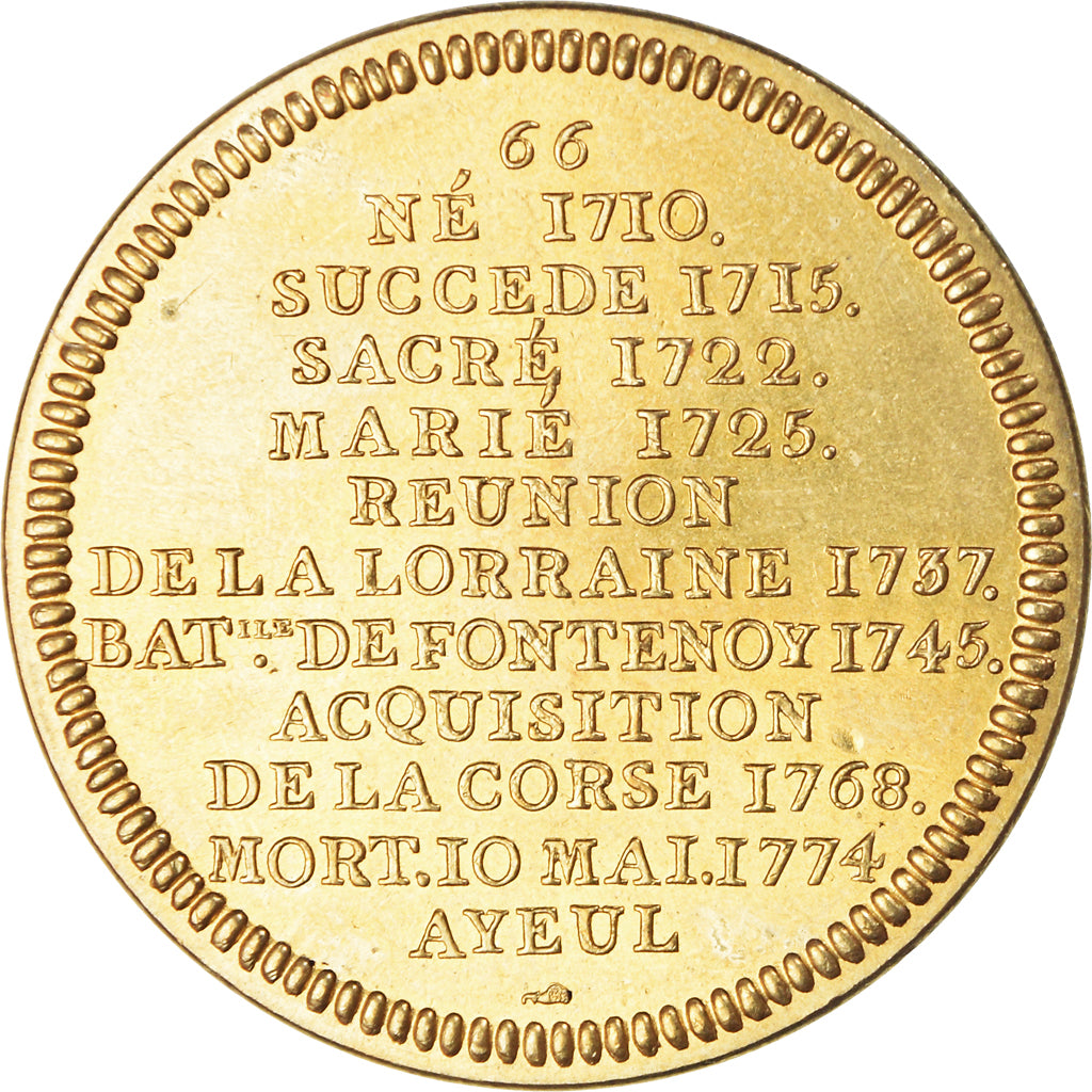 France, Médaille, Roi de France, Louis XV, History, Piéfort, FDC, Cupro-nickel