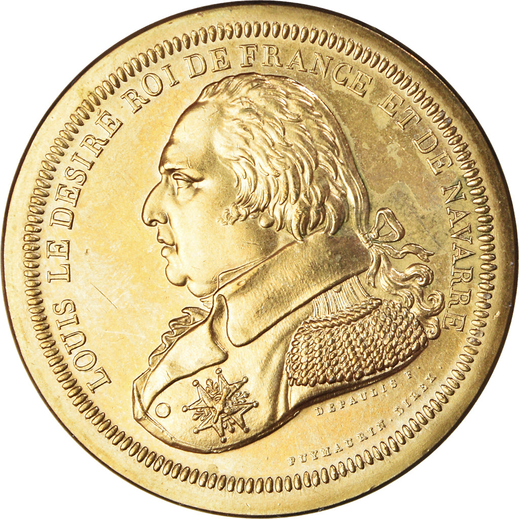 Francia, medaglia, Les rois de France, Louis XVIII, History, Piéfort, FDC