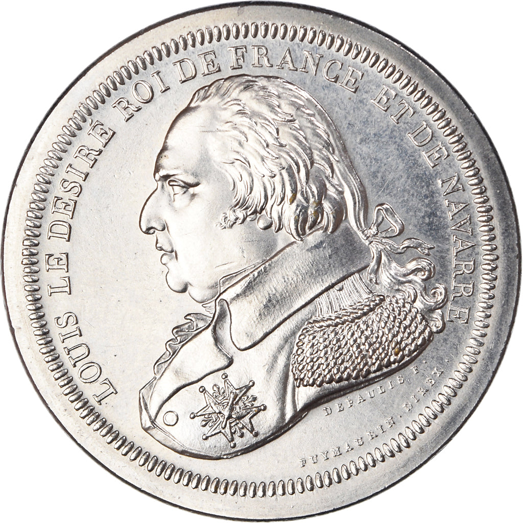 Francja, medal, Les rois de France, Louis XVIII, Historia, Piéfort, MS(65-70)