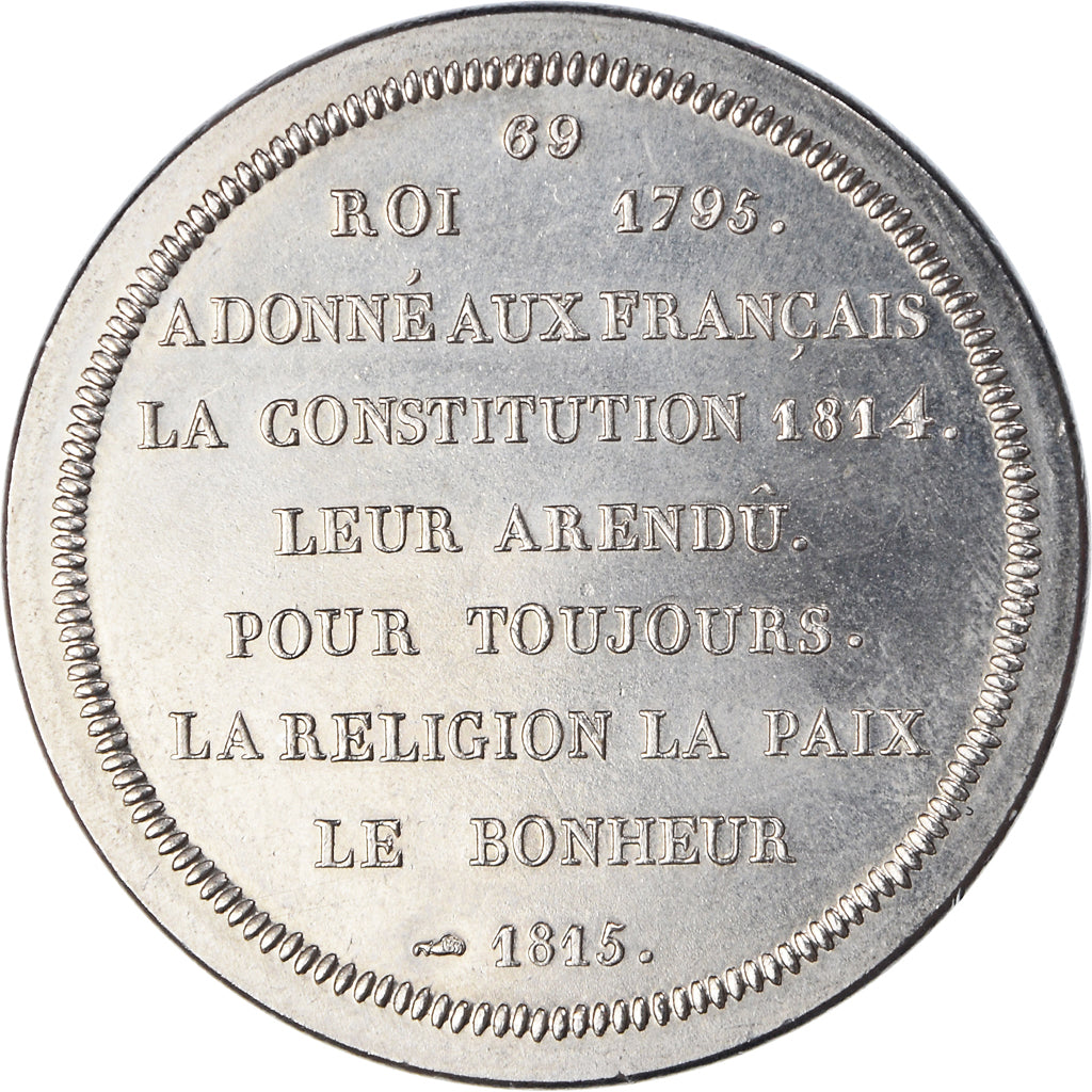 Francja, medal, Les rois de France, Louis XVIII, Historia, Piéfort, MS(65-70)