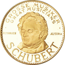 Frankreich, Medaille, Musique, Franz Schubert, 1991, Proof, STGL, Vermeil