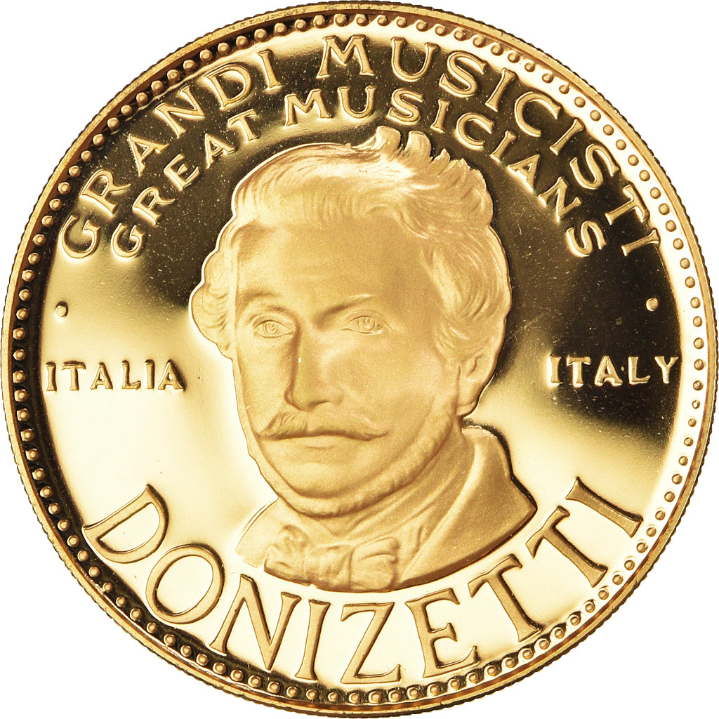 France, Médaille, Donizetti, Musique, 1991, Proof, FDC, Vermeil
