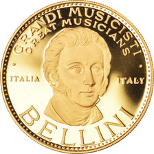 France, Medal, Bellini, Musique, 1991, Proof, MS(65-70), Vermeil
