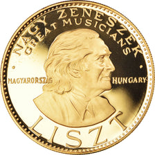 France, Médaille, Franz Liszt, Musique, 1991, Proof, FDC, Vermeil