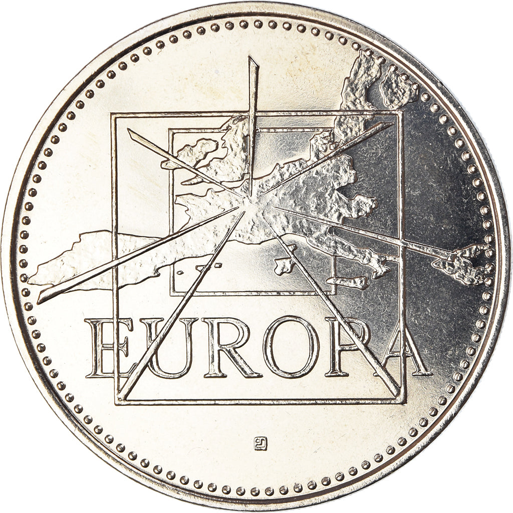 França, medalha, Ecu Europa, Politics, 1995, MDP, MS(65-70), Cobre-níquel