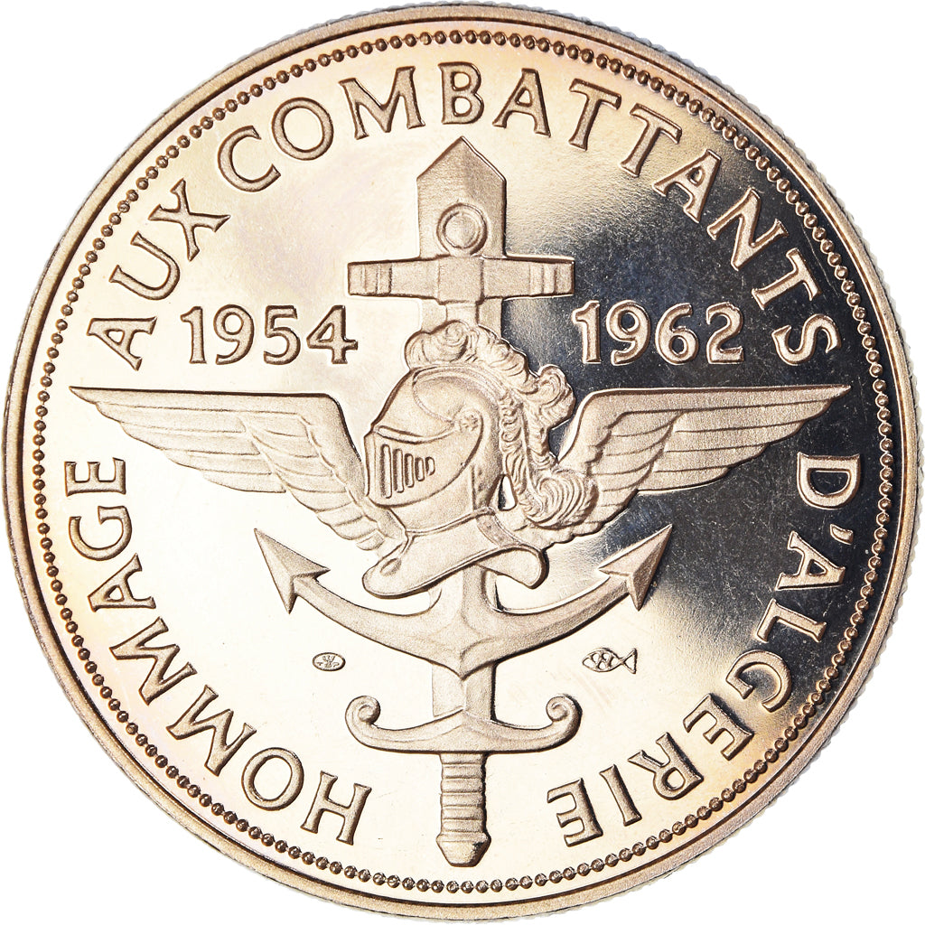 France, Médaille, Hommage aux Combattants d'Algérie, WAR, FDC, Cupro-nickel