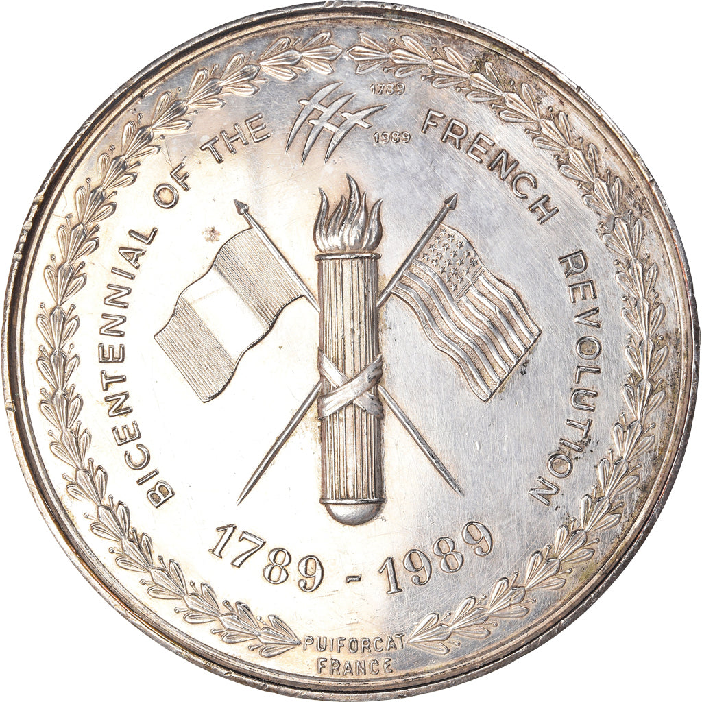 France, Medal, Bicentenaire de la Révolution Française, History, 1989
