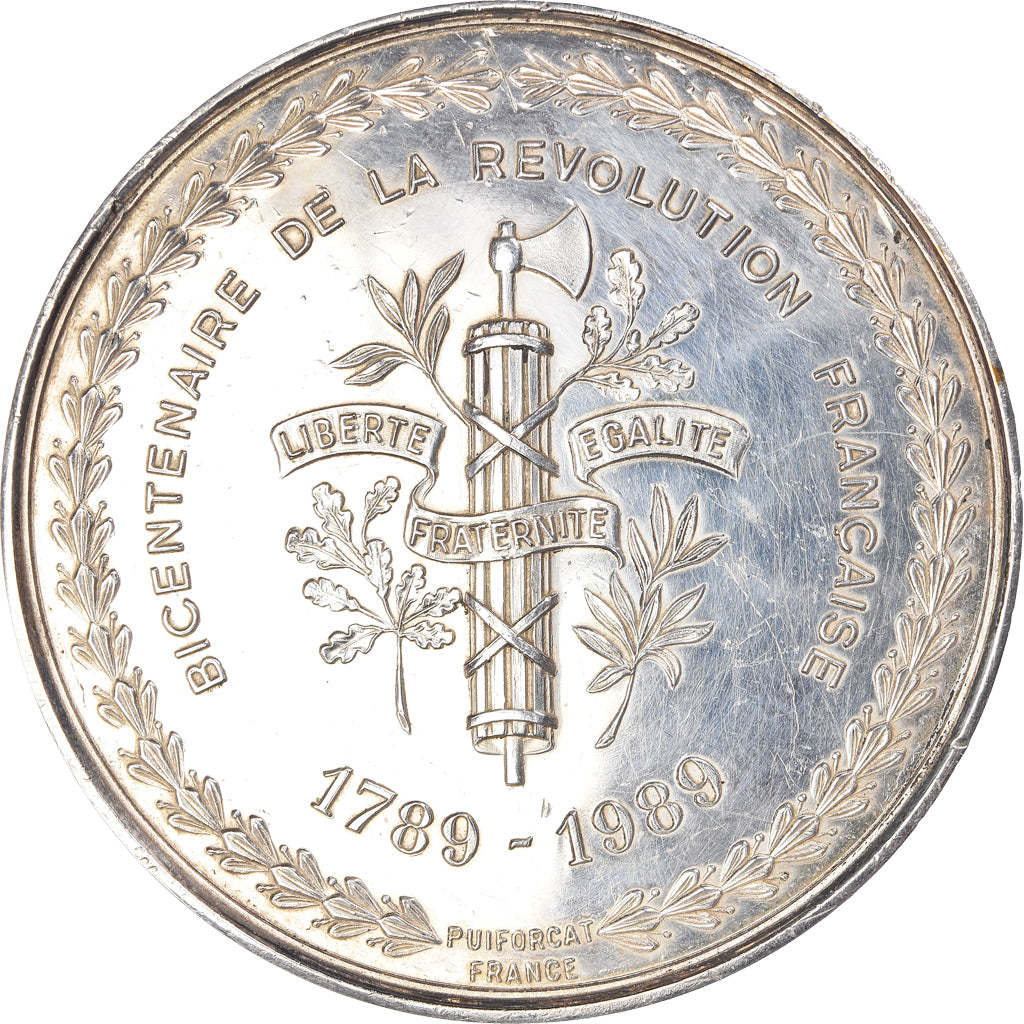 France, Medal, Bicentenaire de la Révolution Française, History, 1989