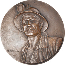 France, Medal, Mines, Charbonnages de France, 1946, Delannoy, MS(60-62), Bronze