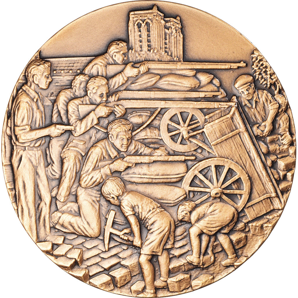 Frankreich, Medaille, Libération, Défense de Paris, Barricades, History, J.