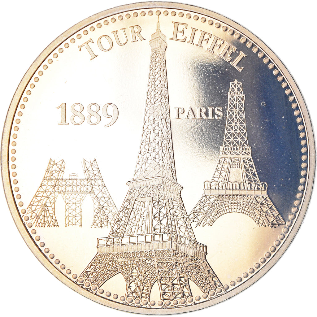 France, Medal, Paris - La Tour Eiffel, Patrimoine, MS(65-70), Copper-nickel