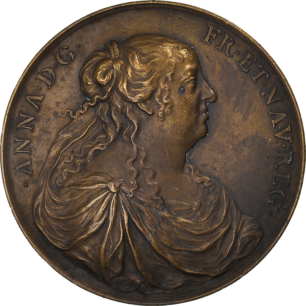 França, medalha, Louis XIV, Anne d'Autriche Régente, História, 1660, Nova