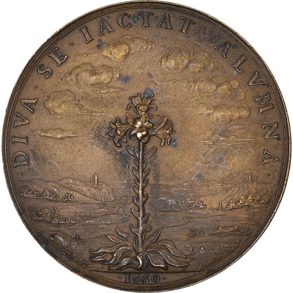França, medalha, Louis XIV, Anne d'Autriche Régente, História, 1660, Nova