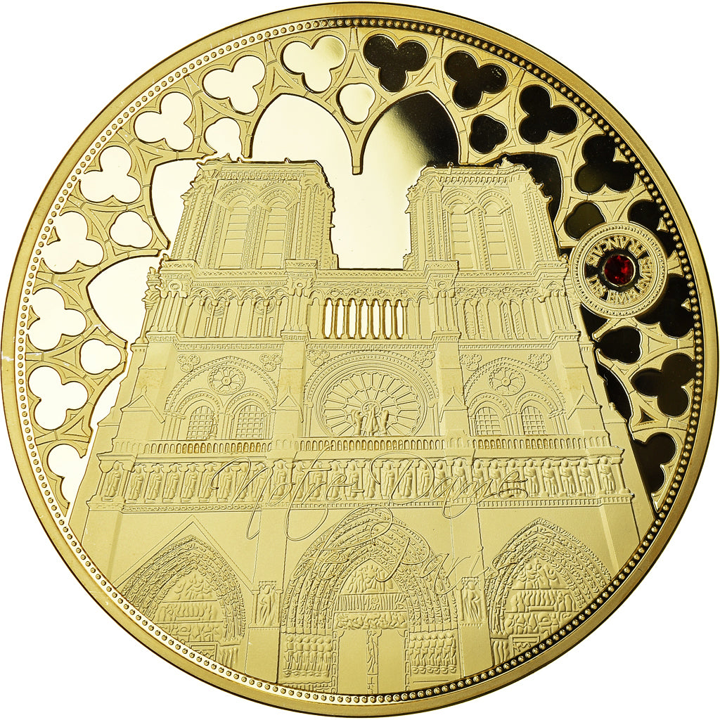 France, Médaille, Notre Dame de paris, Patrimoine Culturel, 2017, Proof, FDC