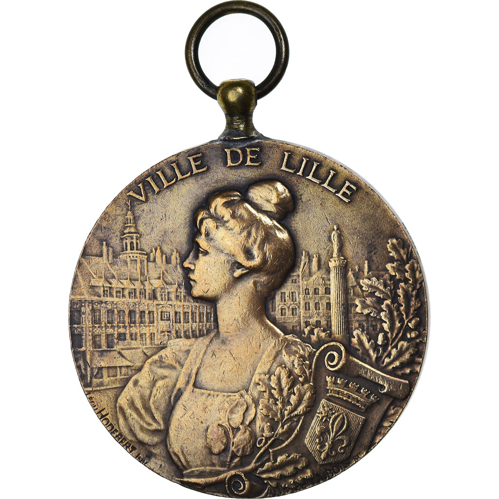 Frankreich, Medaille, Ville de Lille, Hodebert, SS+, Bronze