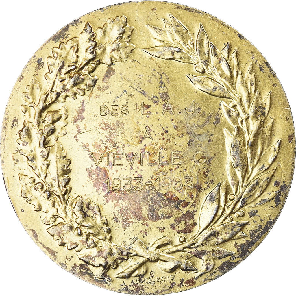 Frankrijk, Medaille, Des L.A.J, Business & industry, 1963, Chabaud, ZF+, Vermeil