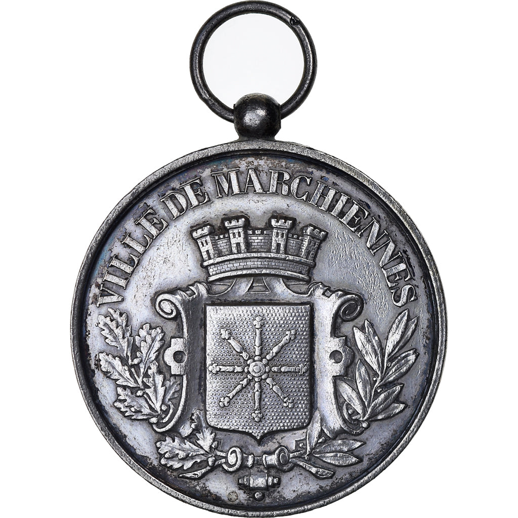 Frankrijk, Medaille, Ville de Marchiennes, 1900, Nord, ZF+, Zilver