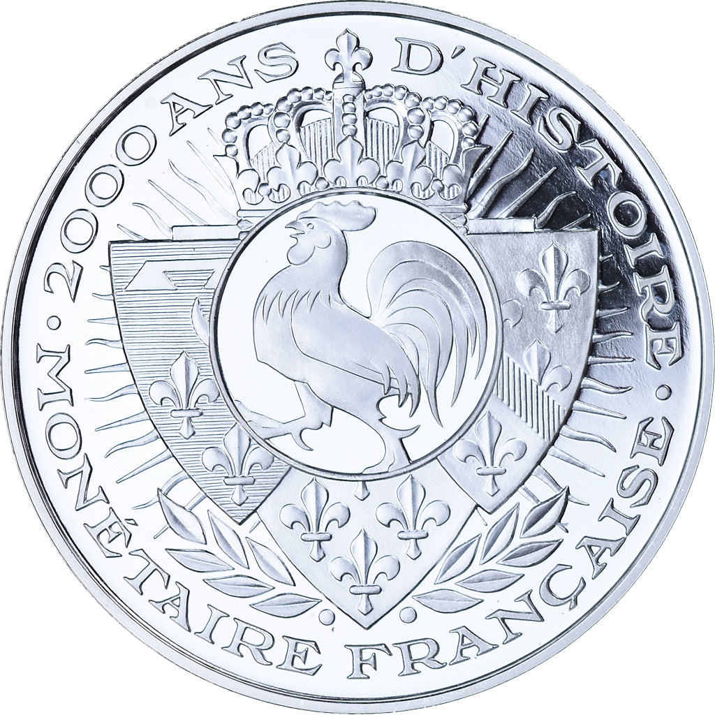 France, Medal, 2000 Ans d'Histoire Monétaire, Franc Semeuse, MS(65-70), Silver
