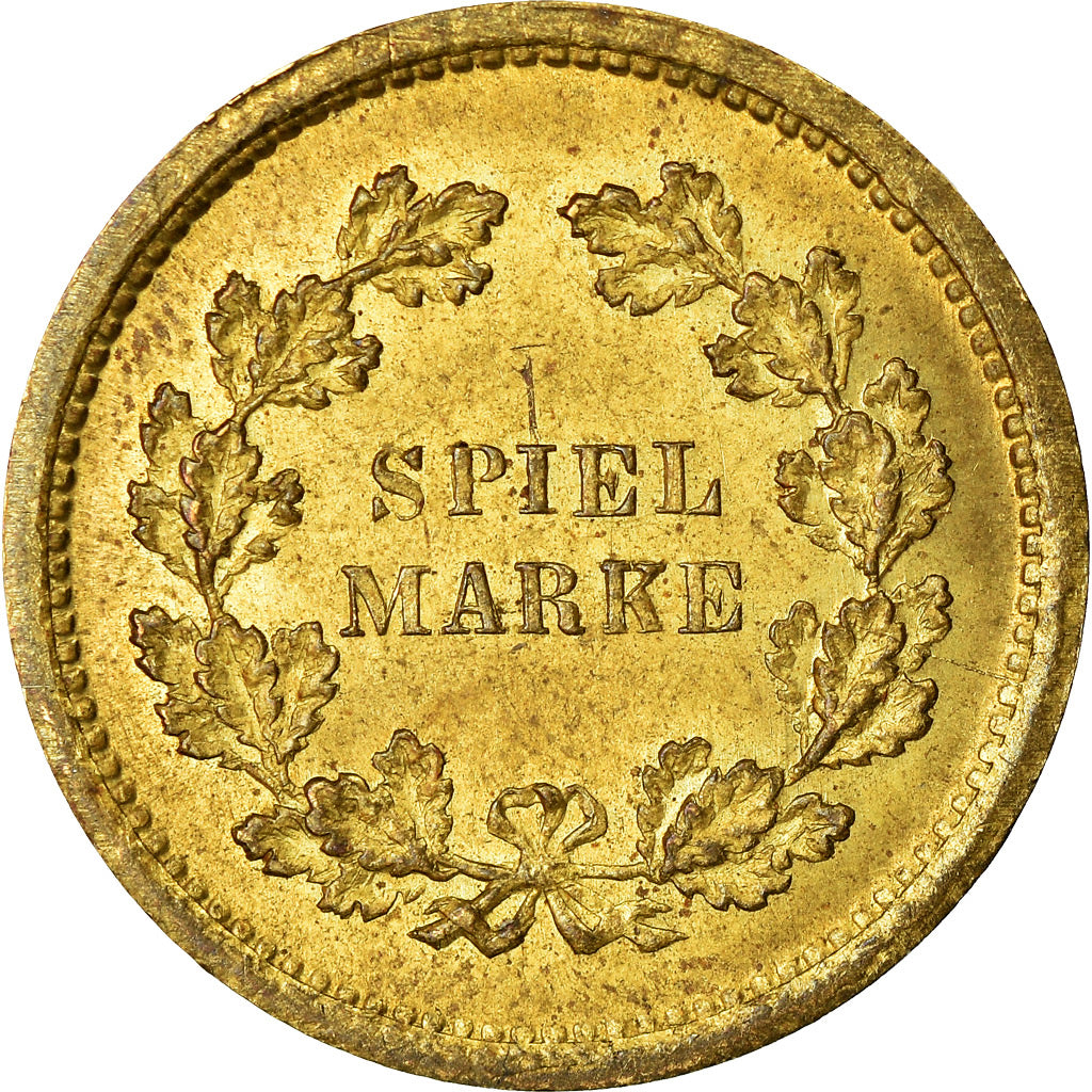 Italien, Jeton, Jeu, Victor Emanuel II, Spiel Marke, SS+, Messing