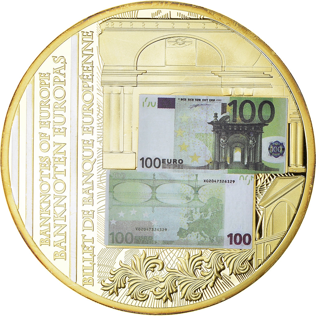 France, Médaille, Billet de Banque Européenne, 100 Euro, 2011, Proof, FDC