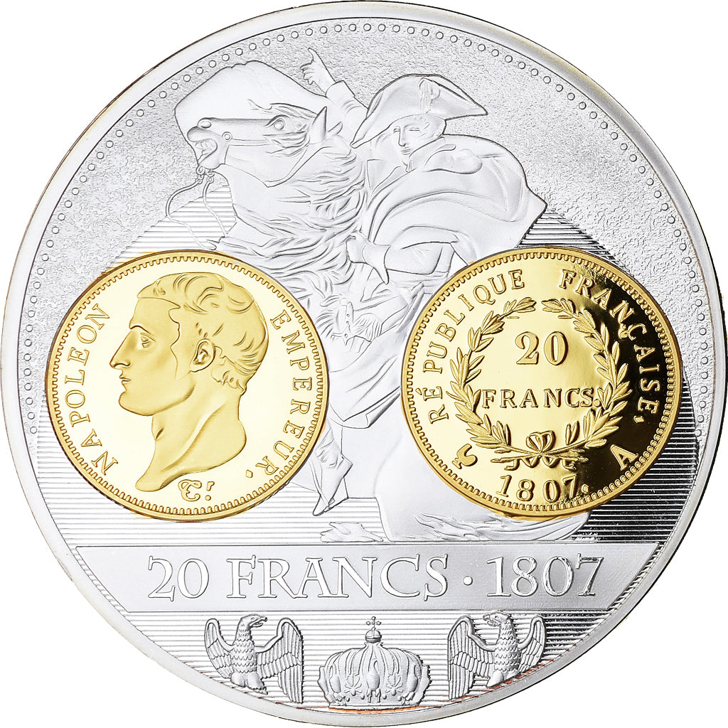 Francia, medaglia, Napoleon I, Histoire de la monnaie Française, 20 Francs
